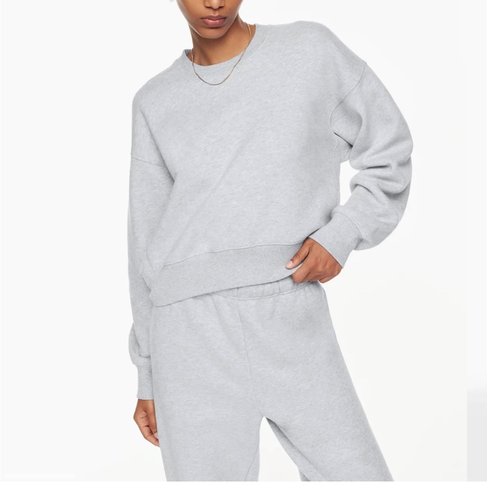 TNA cozy fleece boyfriend boxy crop size M